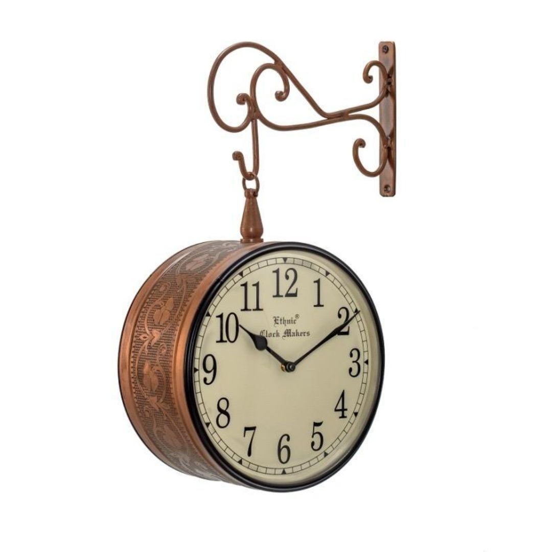 Metal Hanging Clock 6 inches