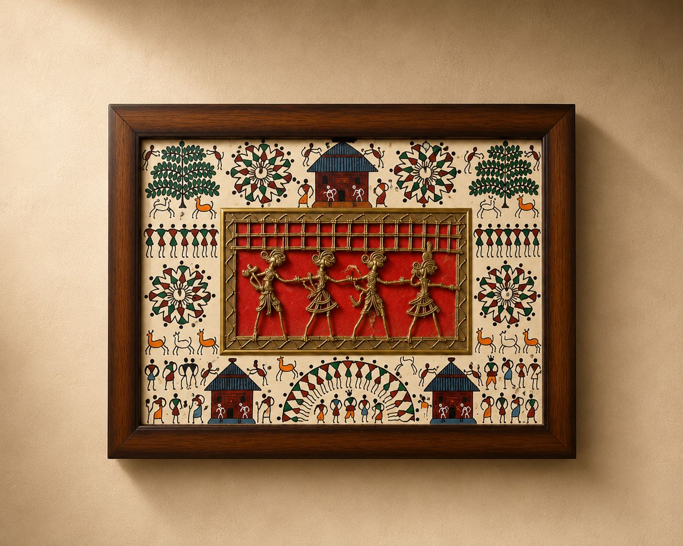Warli Clebration Frame (tribal art)