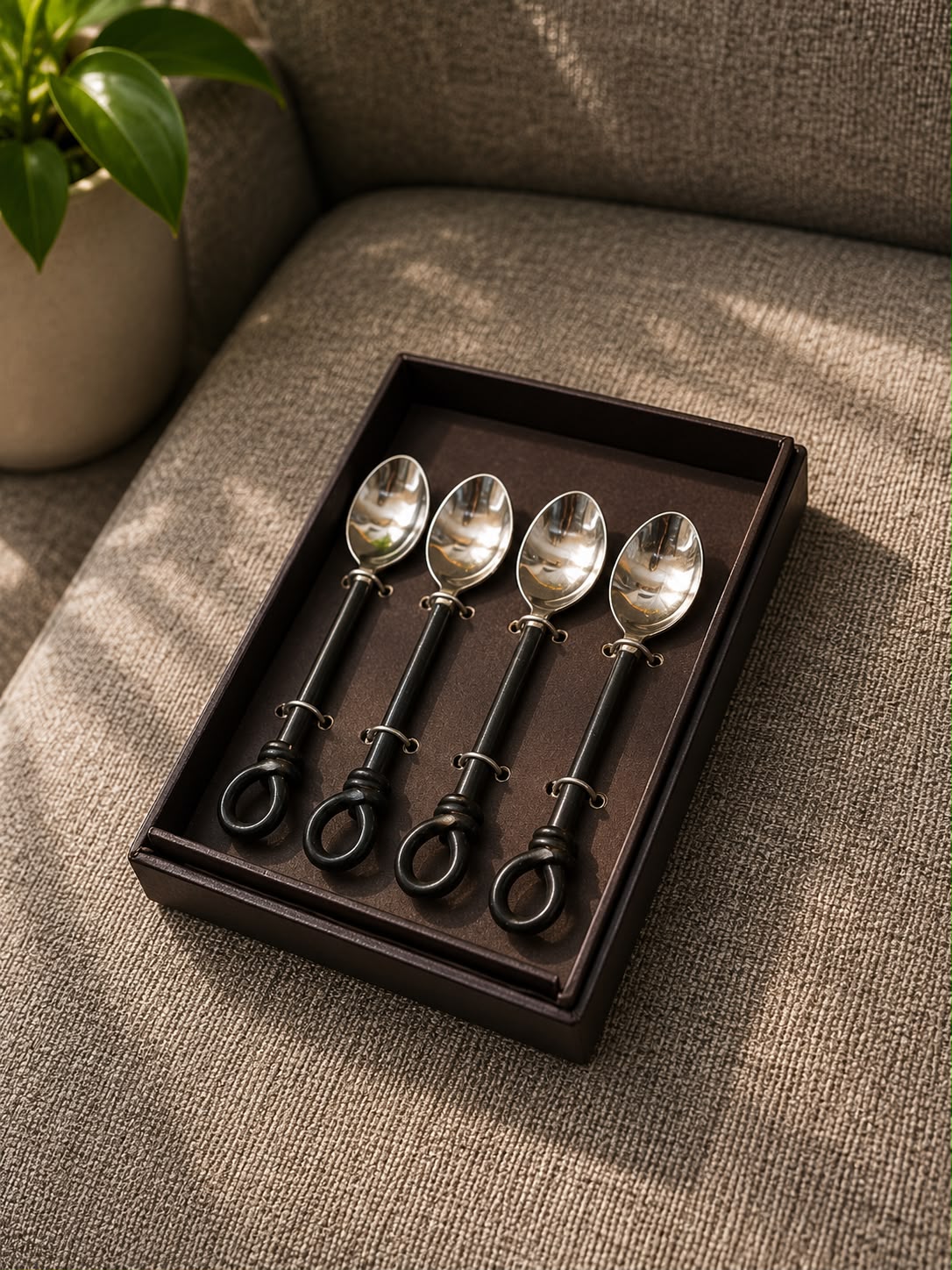 Black Loop Handle Spoons