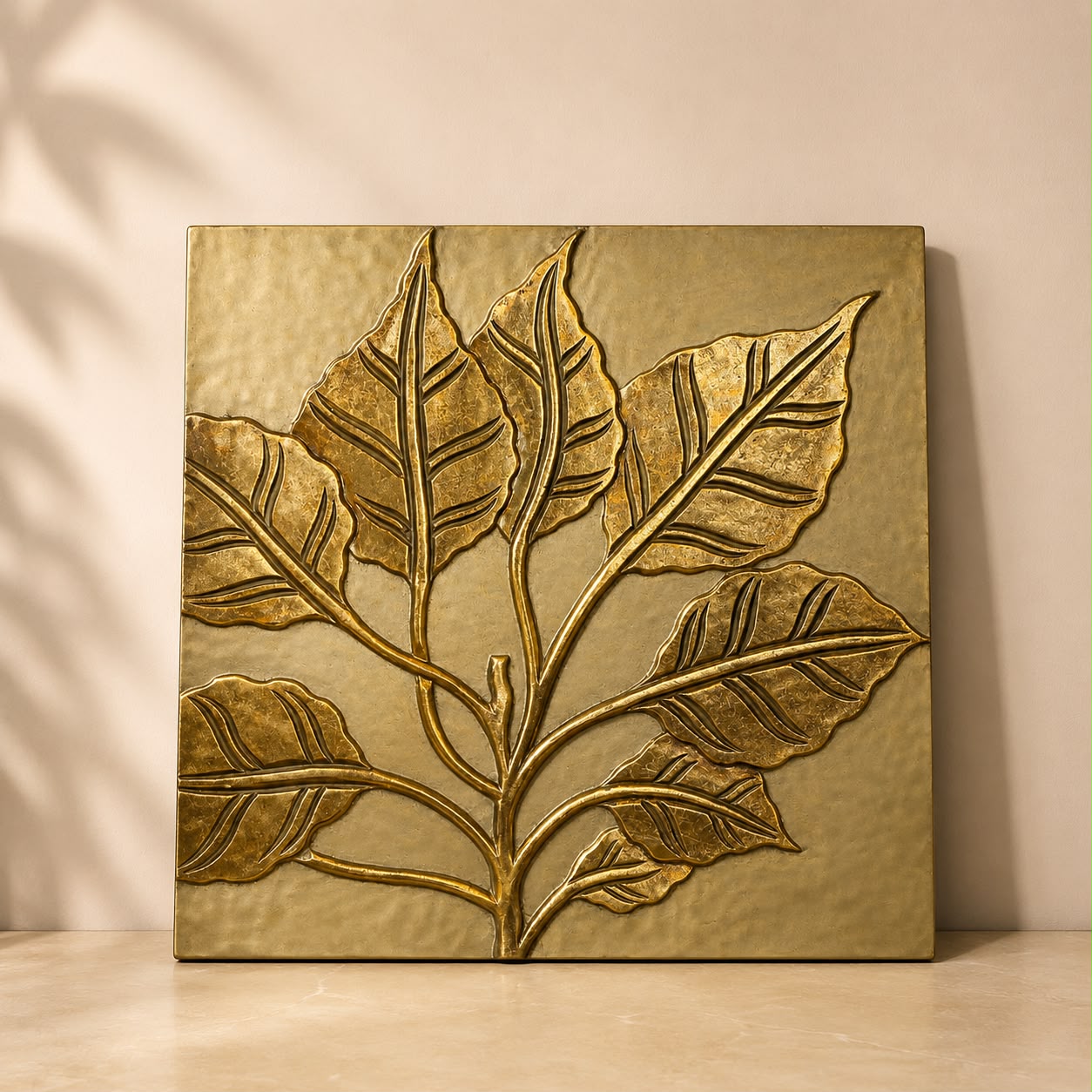 Golden Leaf Botanical Wall Art