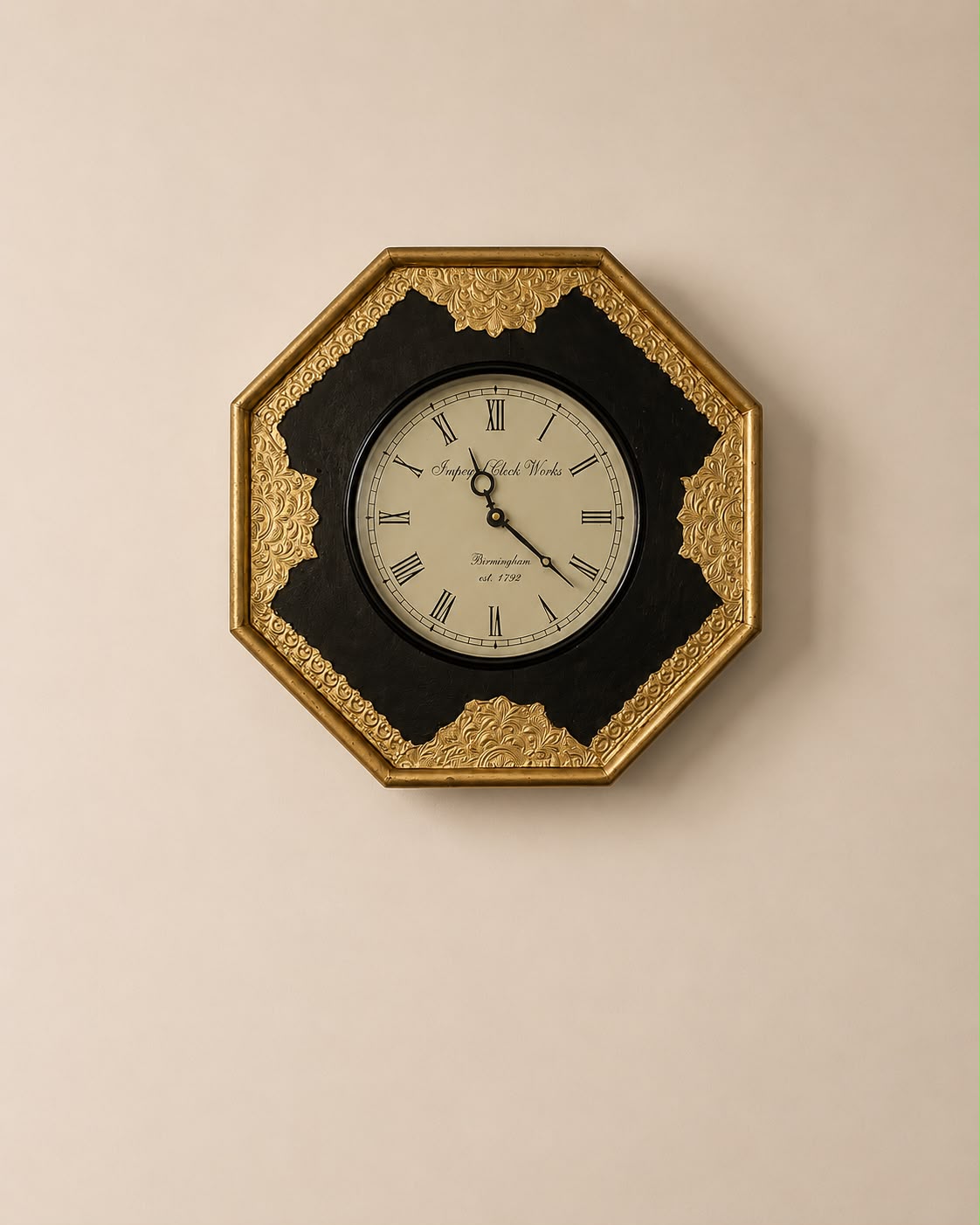 Vintage Octagonal Wall Clock