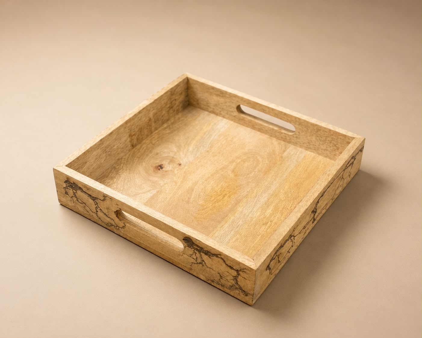 Wooden Serving Tray with Handles