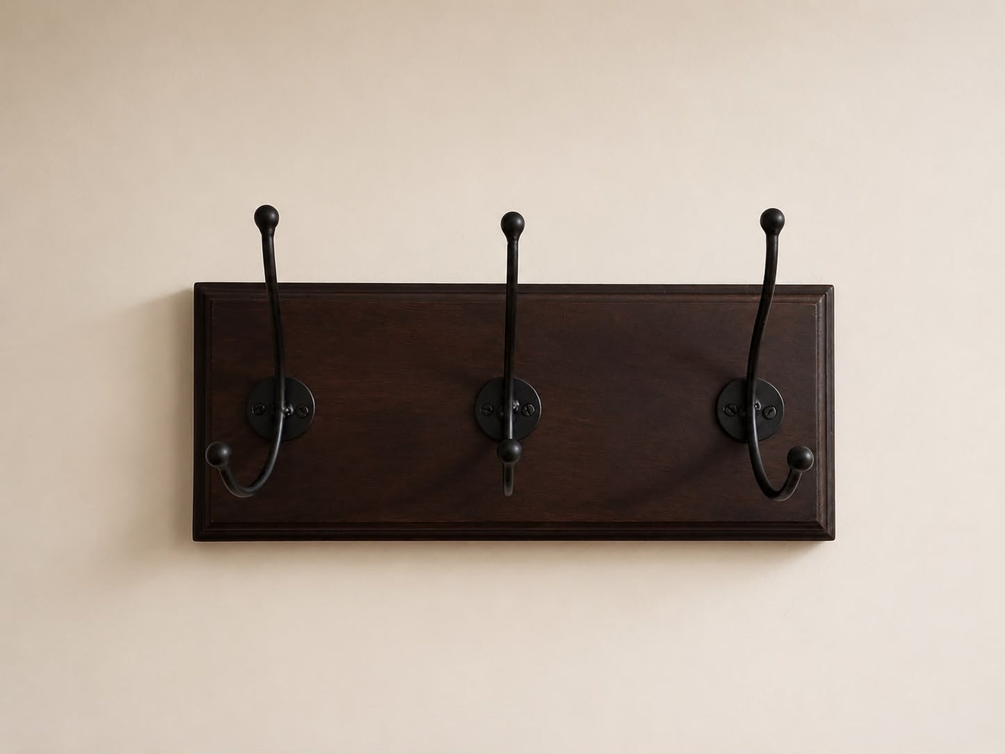 Heritage 3-Hook Wall Coat Rack