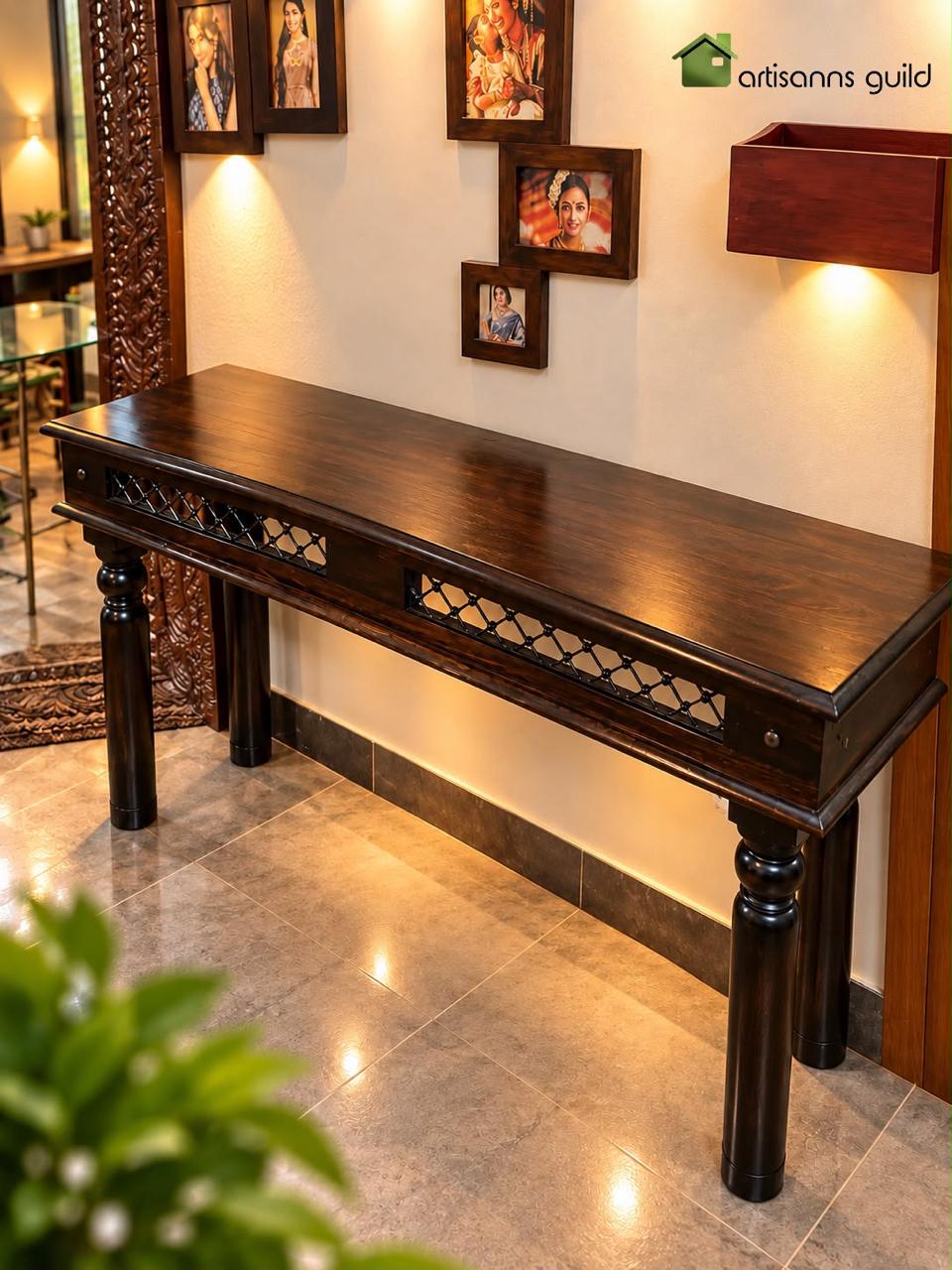 Rustic Wooden Console Table