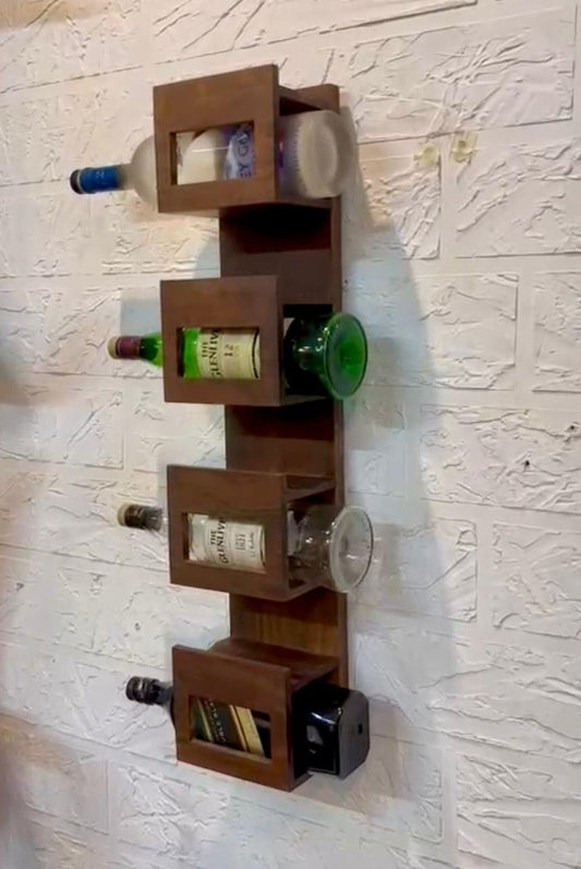Wooden Bottle Stand