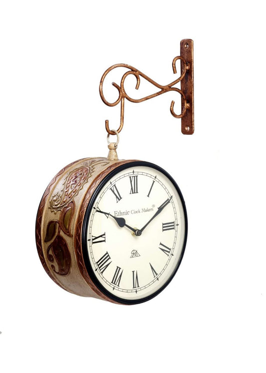 Double sided Metal Clock