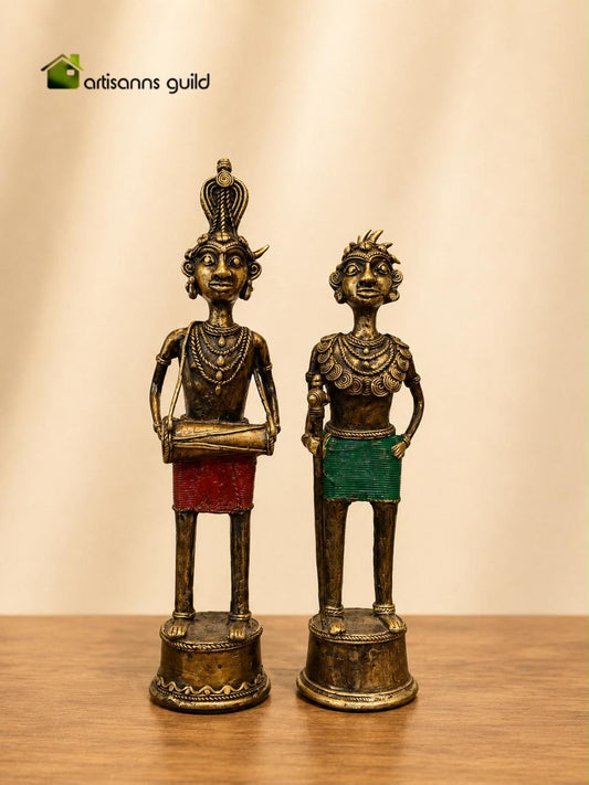 BRASS TRIBAL PAIR