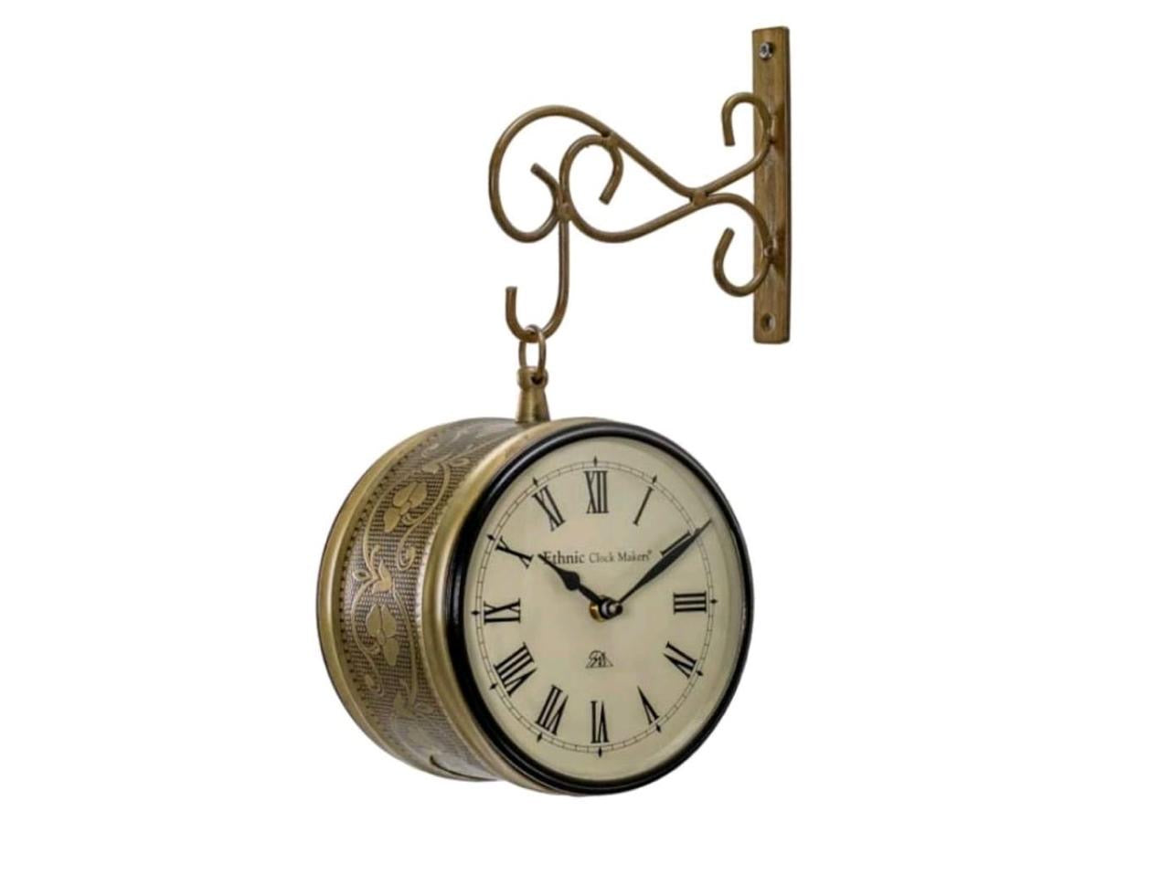 Double Sided Metal Clock 6 inch