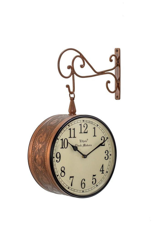 Double Sided Metal Clock 12 Inches