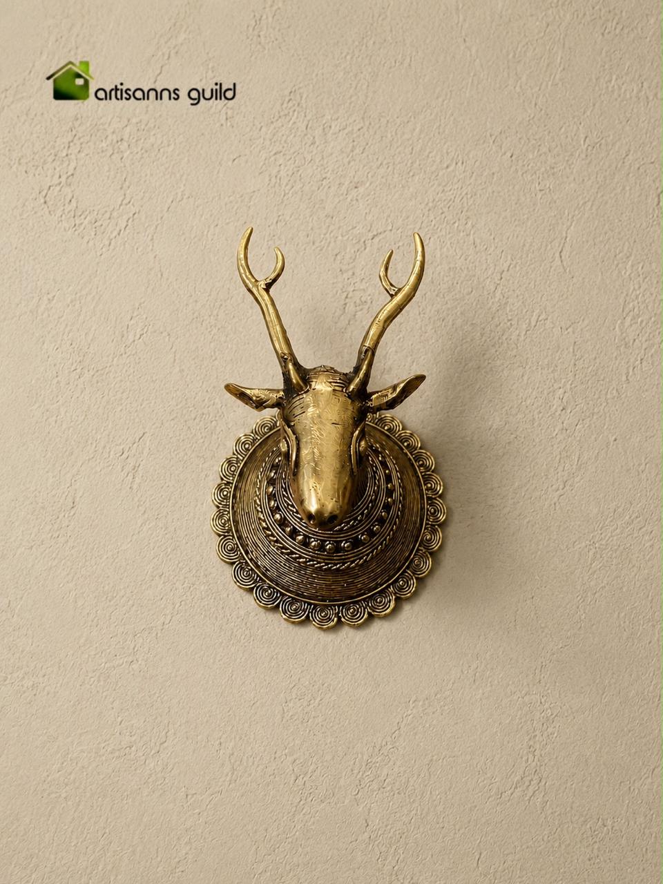 BRASS DEAR HEAD