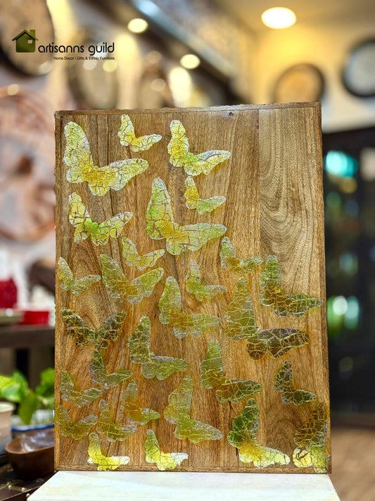 WOODEN BUTTERFLY WALL DECOR