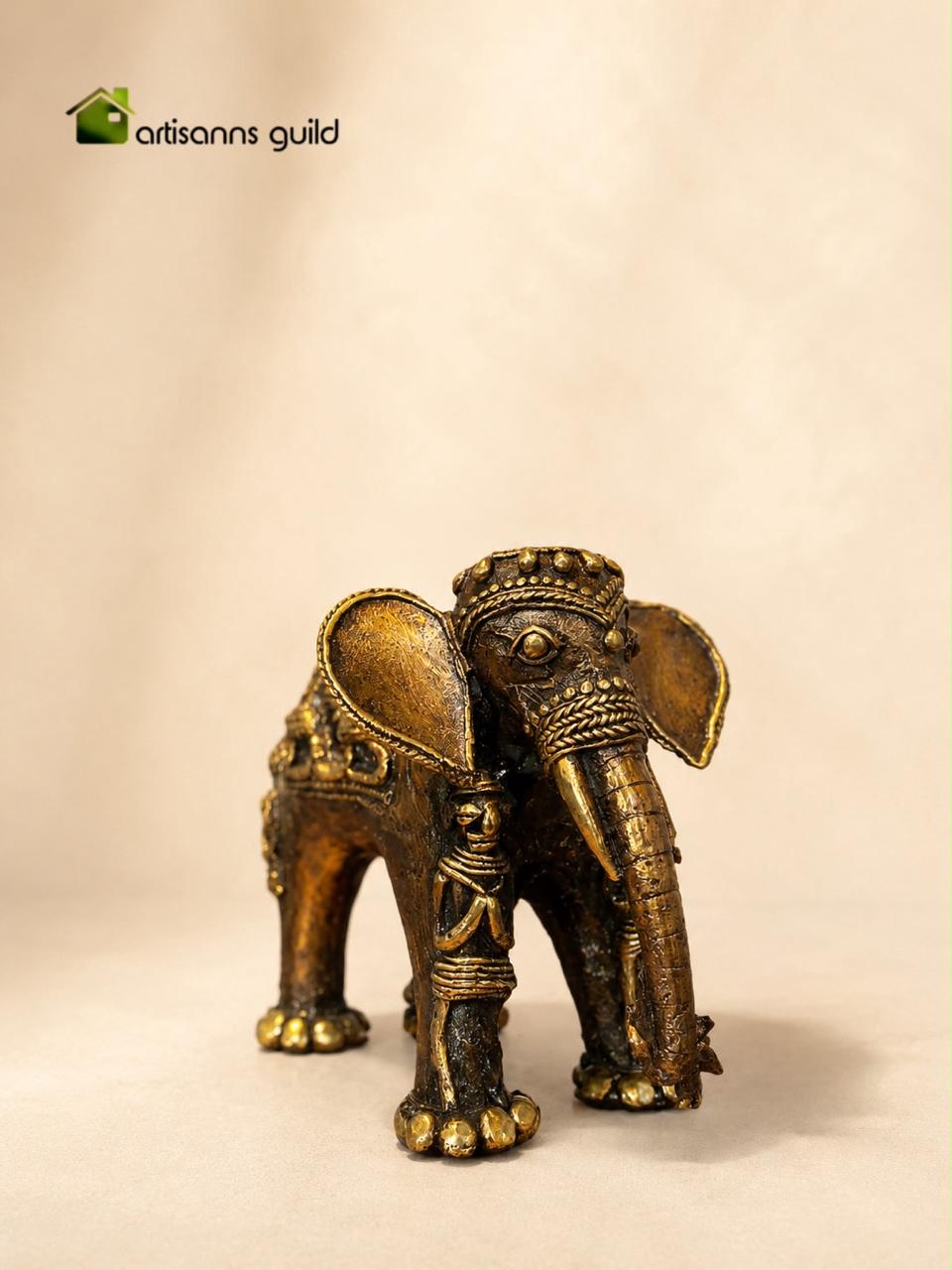 BRASS ELEPHANT FIGURE