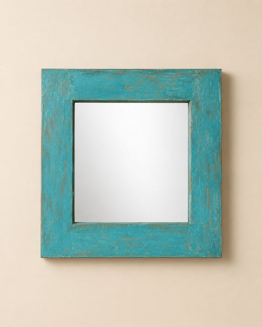 Square Wooden Framed mirror