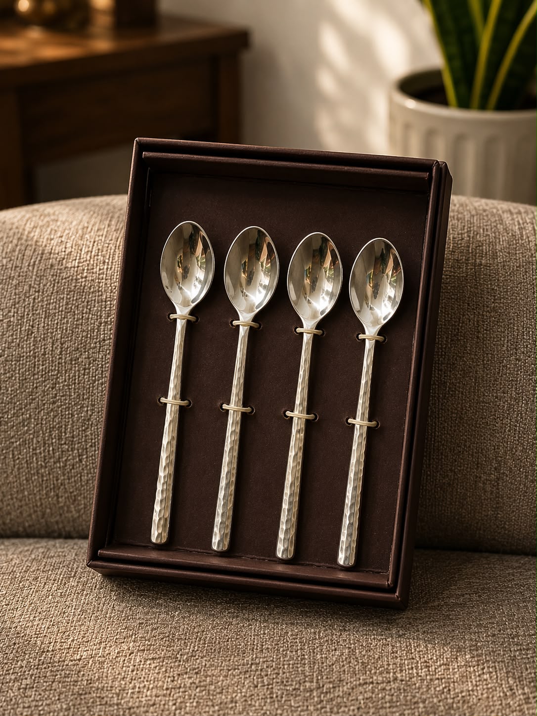 Hammered Silver Teaspoons