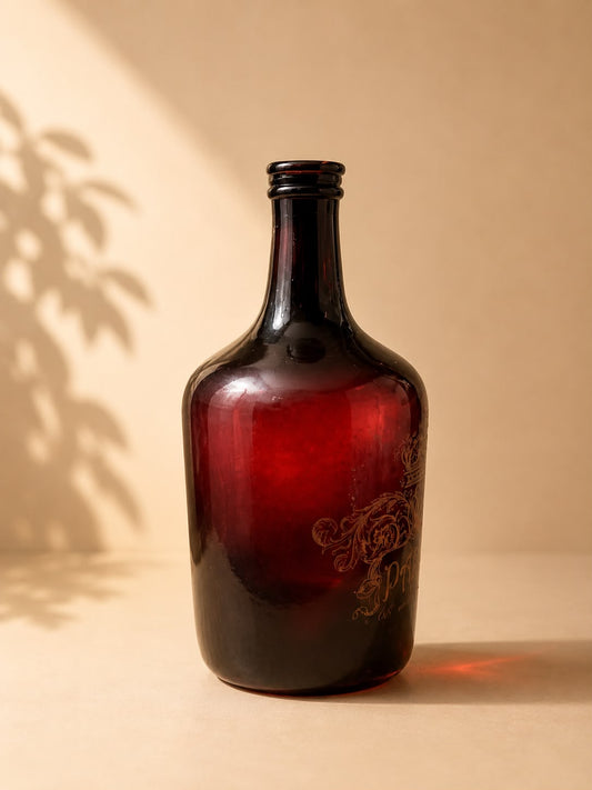 Vintage Amber Glass Wine Bottle/Decorative Bottle