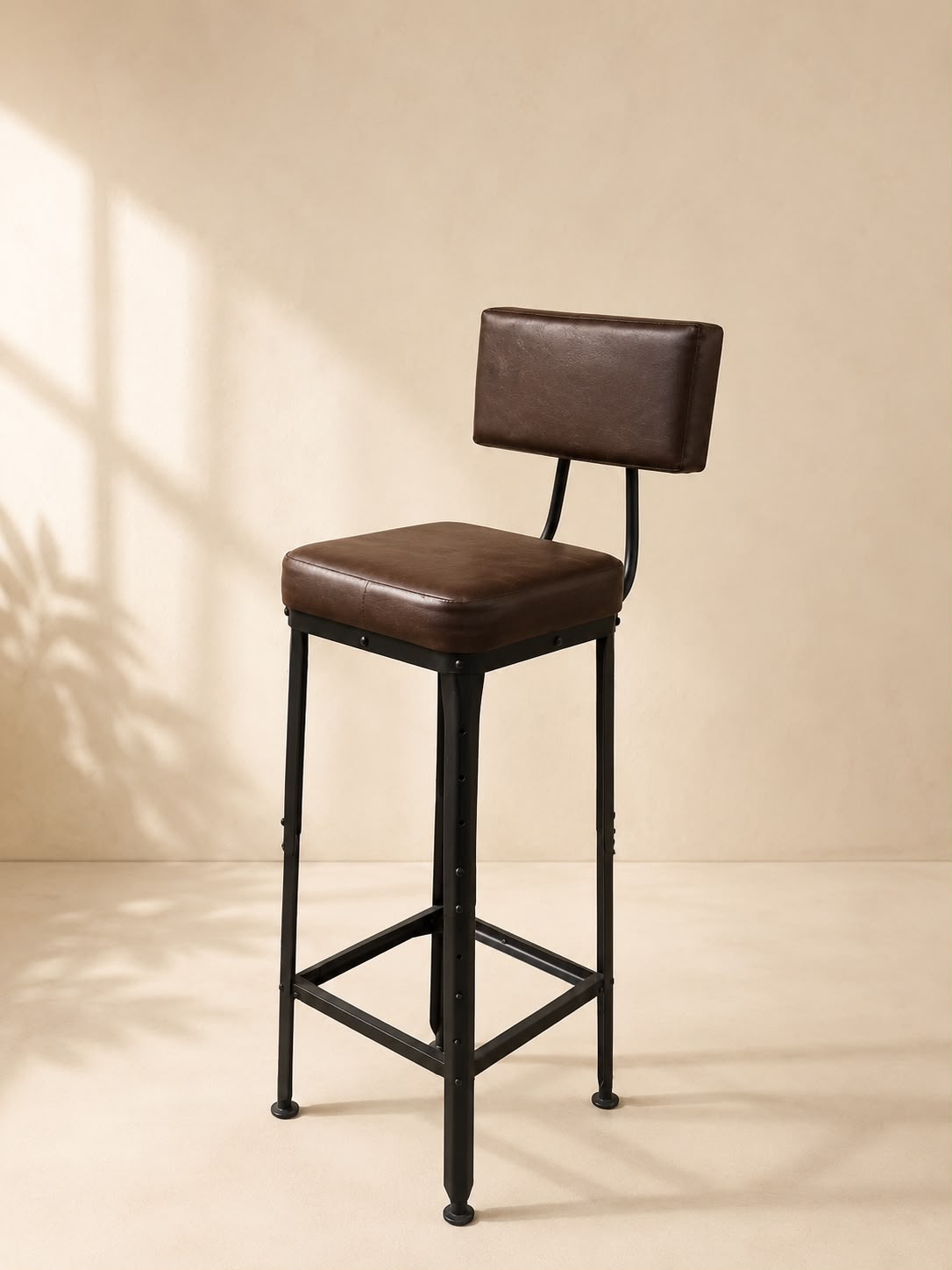 Industrial Upholstered Bar Chair
