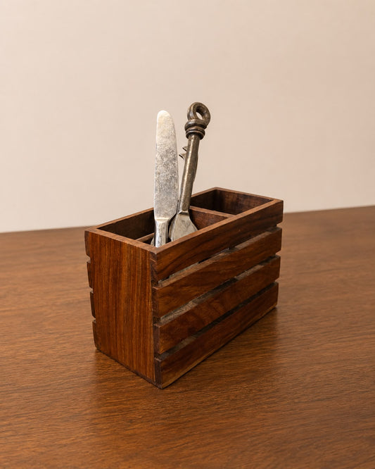 Wooden Cutlery Holder / Utensil Caddy