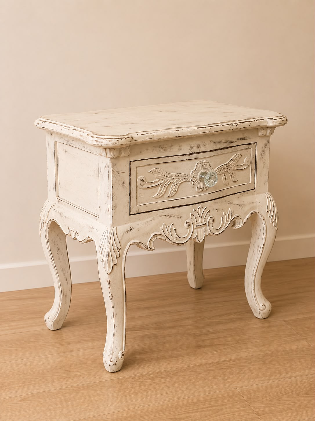 Vintage Distressed Bedside Table