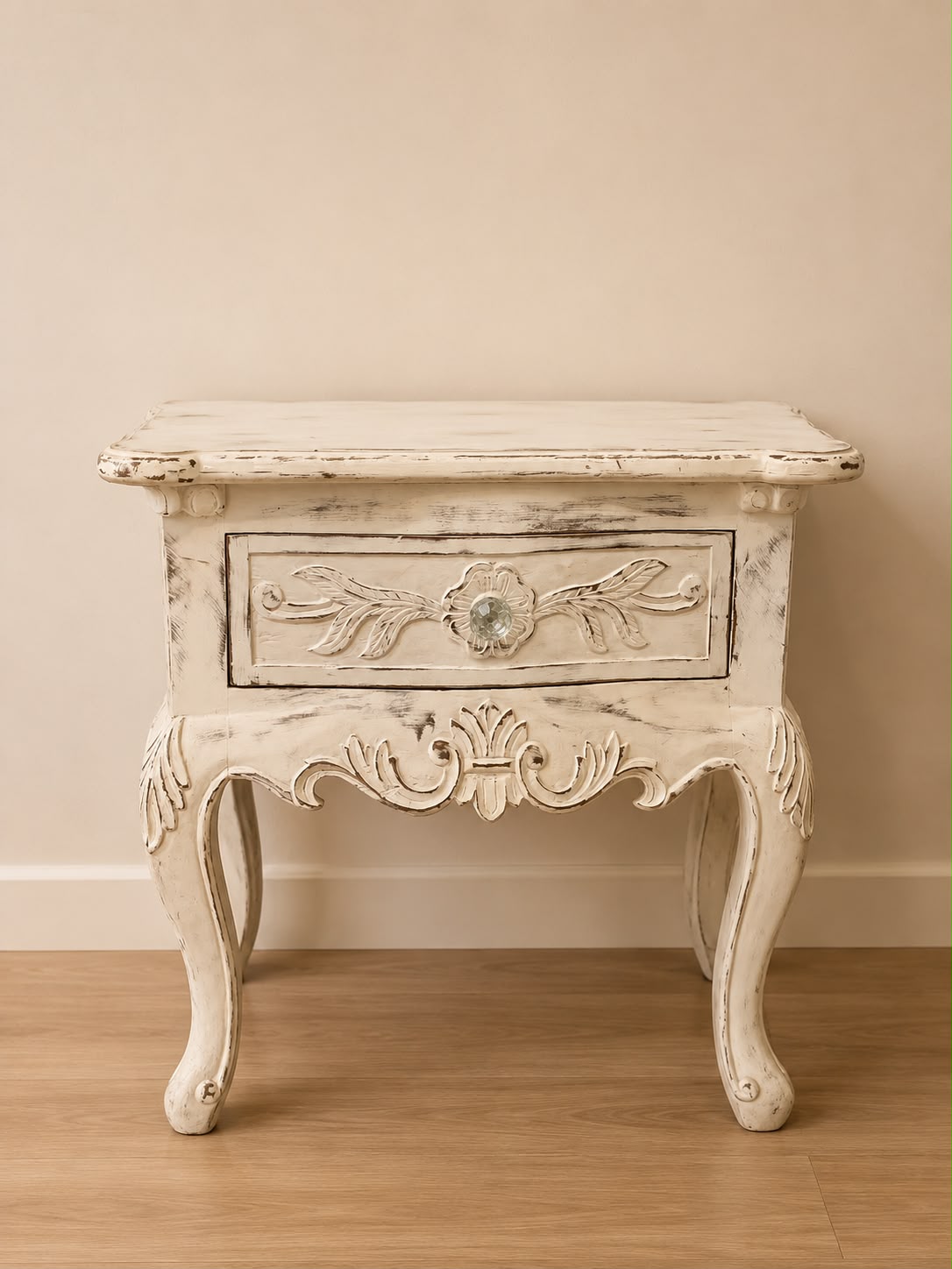 Vintage Distressed Bedside Table