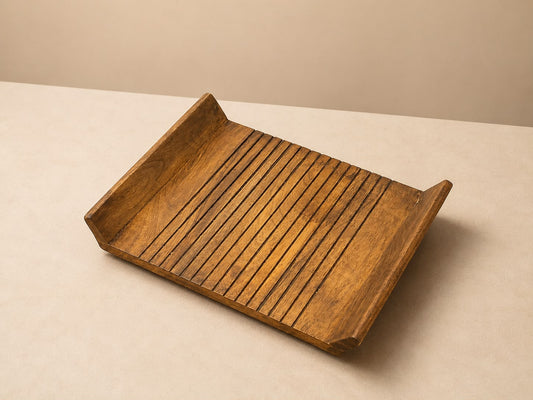Slatted Wooden Serving Tray