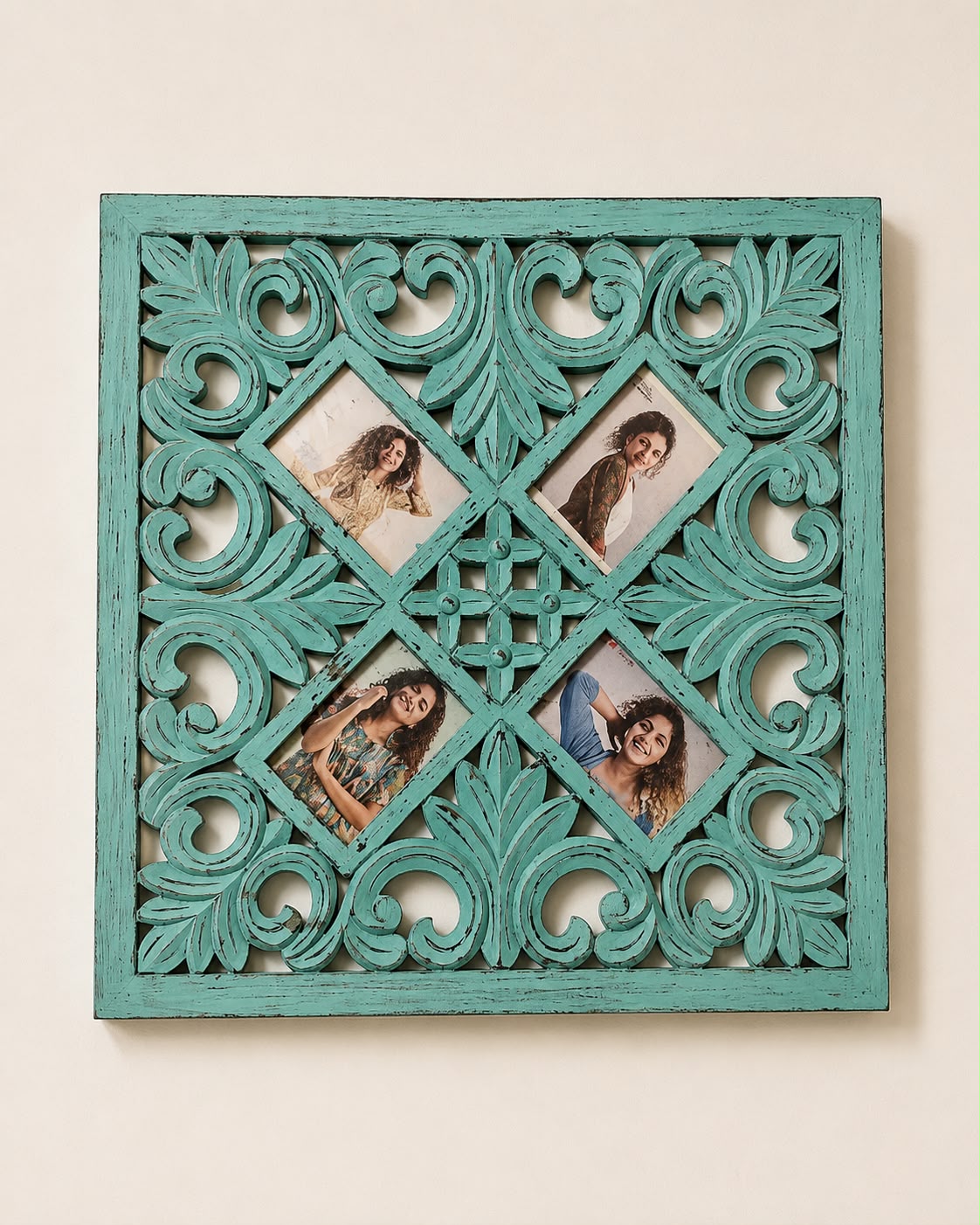 Multi-Photo Carved Wall Frame