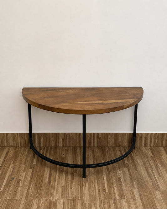 Sheesham Demi-Lune Console Table