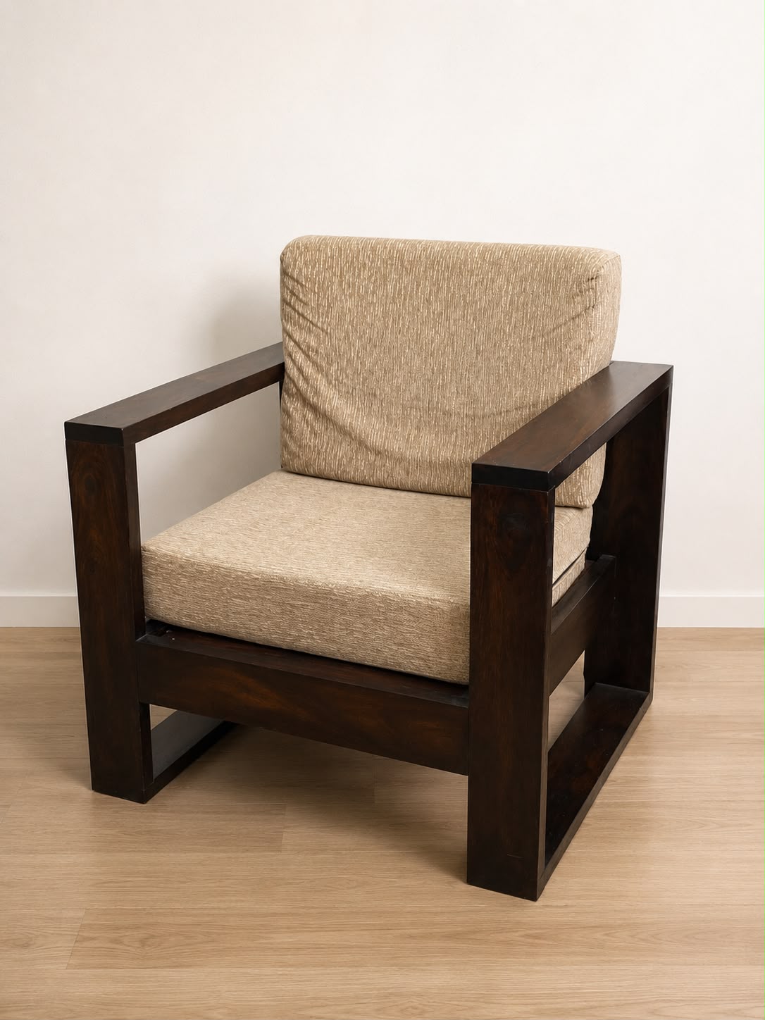 Modern Sheesham Lounge Armchair