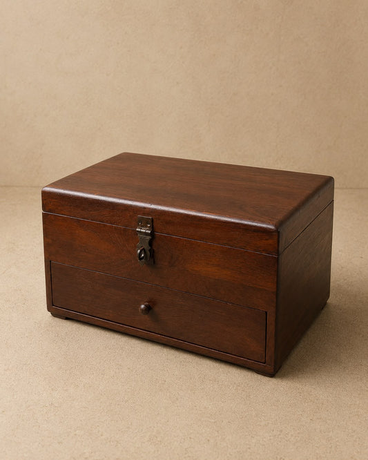 Dark Themed Wooden Jewellery Box