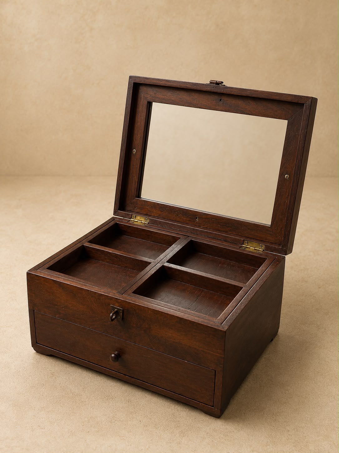 Dark Themed Wooden Jewellery Box