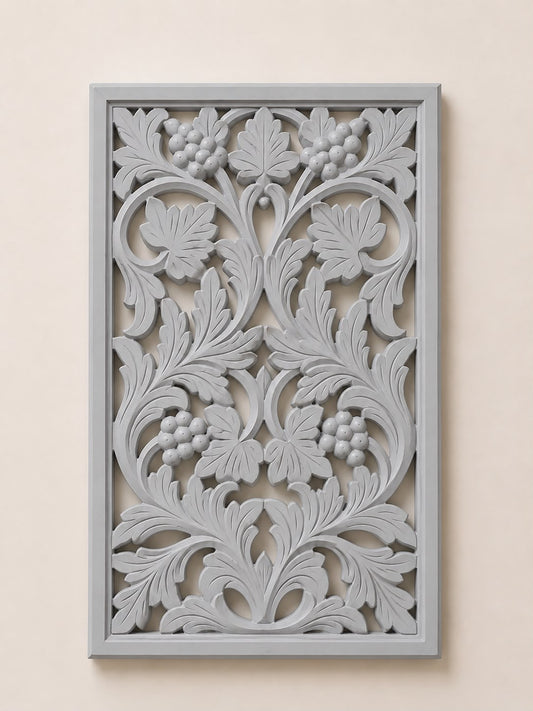 Turquoise Vine Wall Panel Light Grey