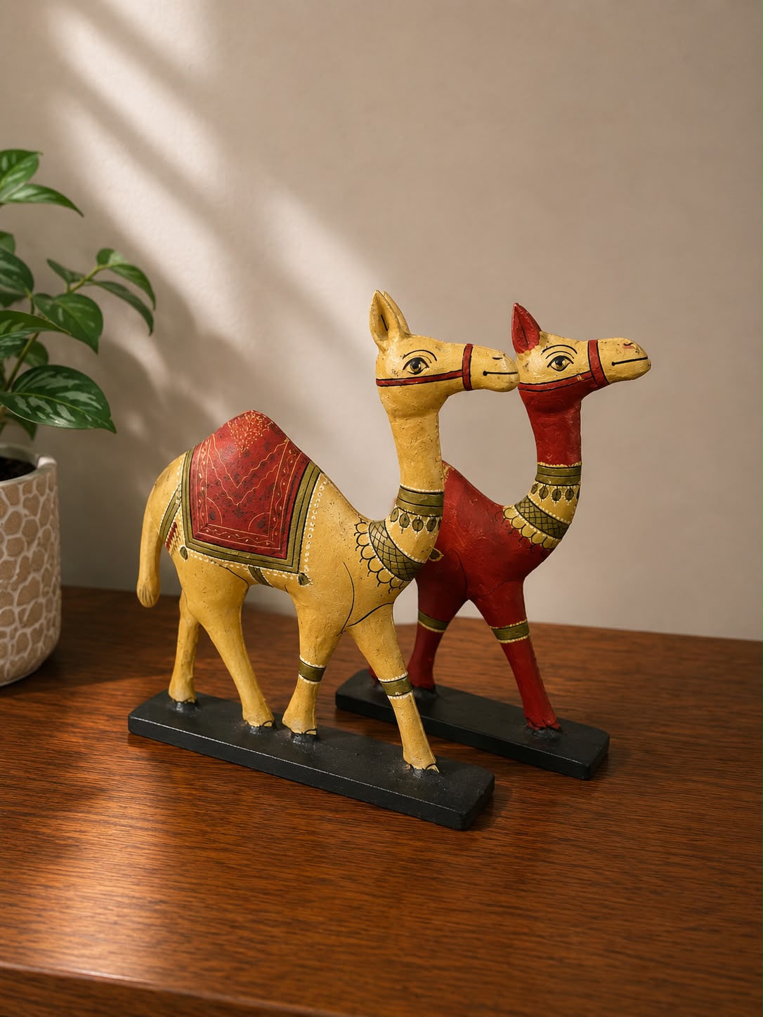 Handcrafted Metal Camel Pair