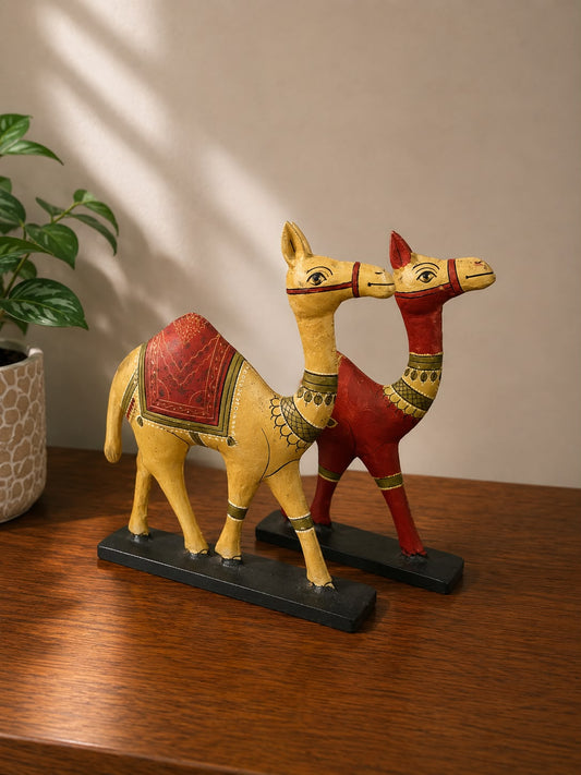 Handcrafted Metal Camel Pair