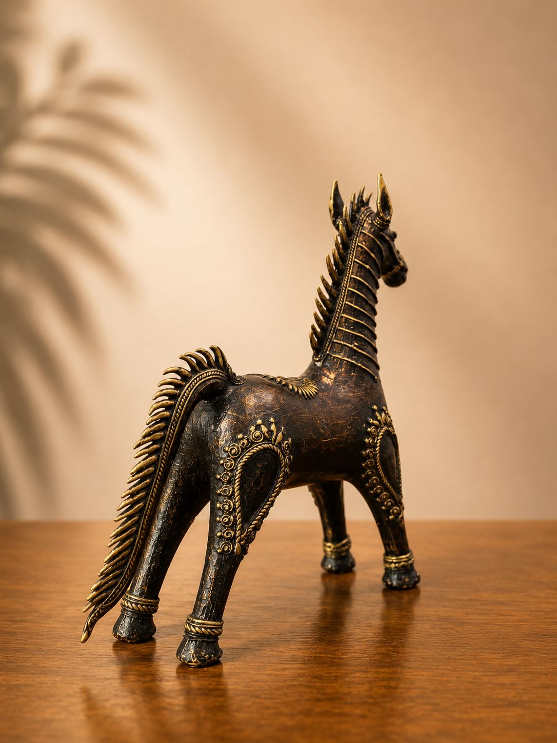 Brass Tribal Horse